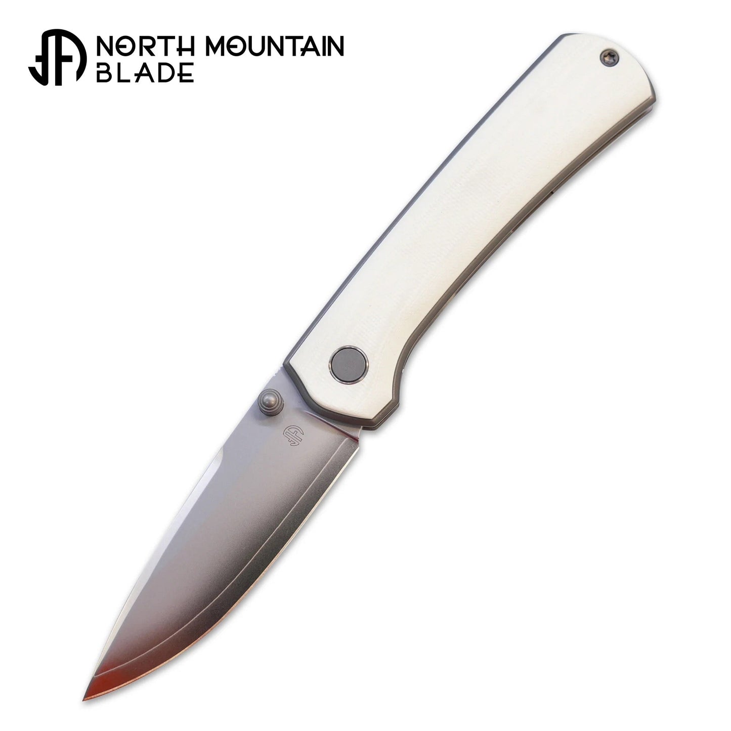 North Mountain Blade Ultra-WhiteG10 front view folding knife