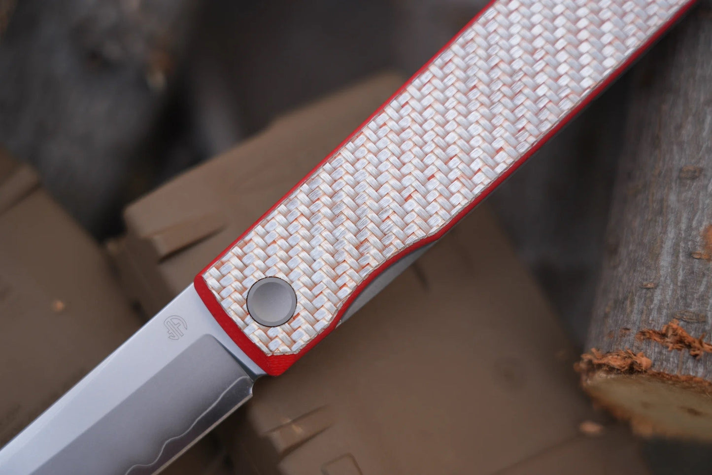 North Mountain Blade Kaiken-SliverCF-RedG10 detail view 3