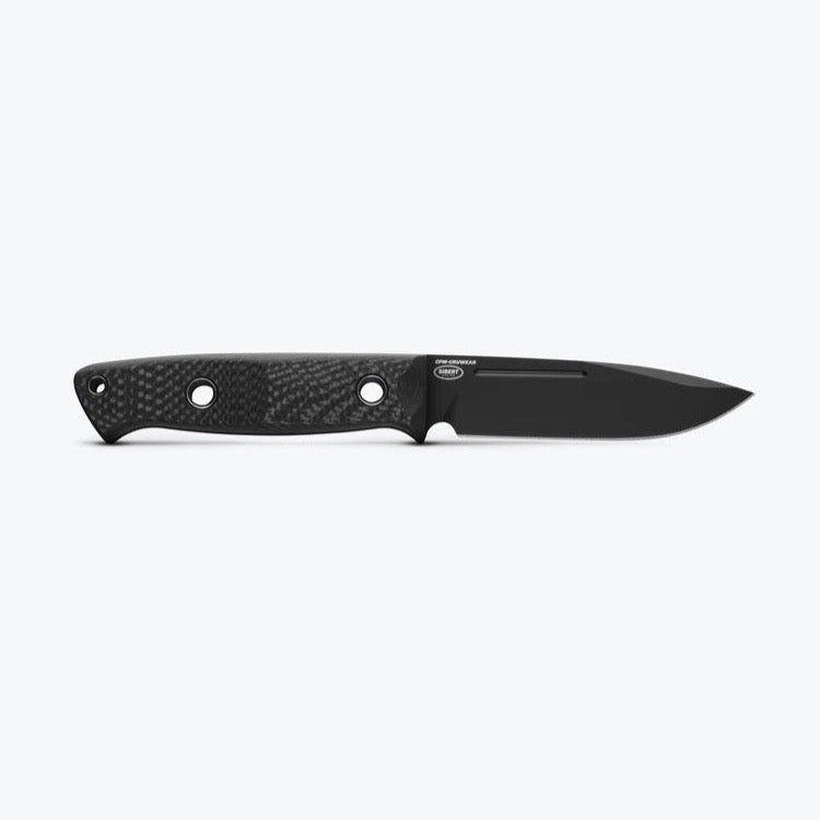 Benchmade Bushcrafter 163BK black carbon fiber handle detail