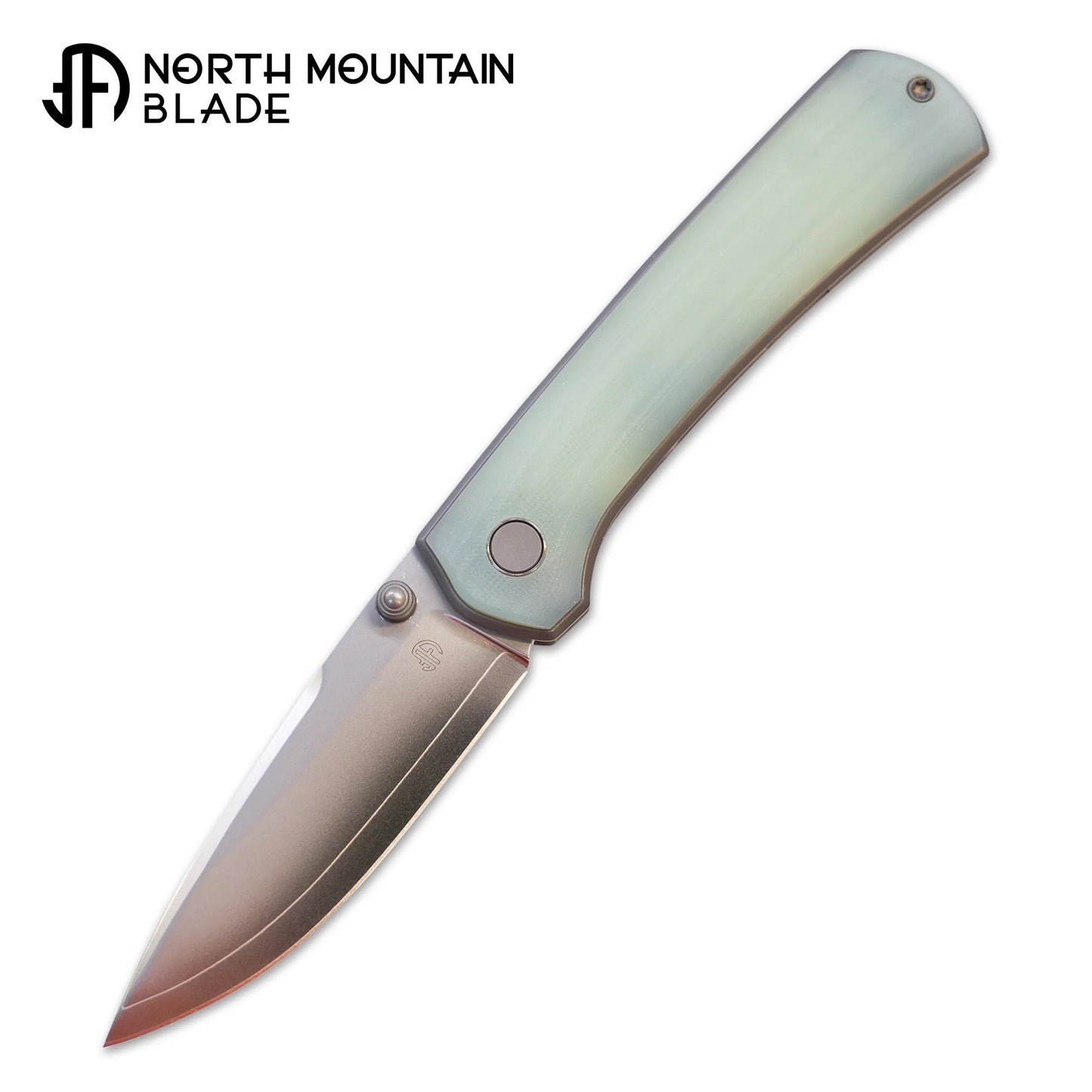North Mountain Blade Ultra-JadeG10 front view folding knife