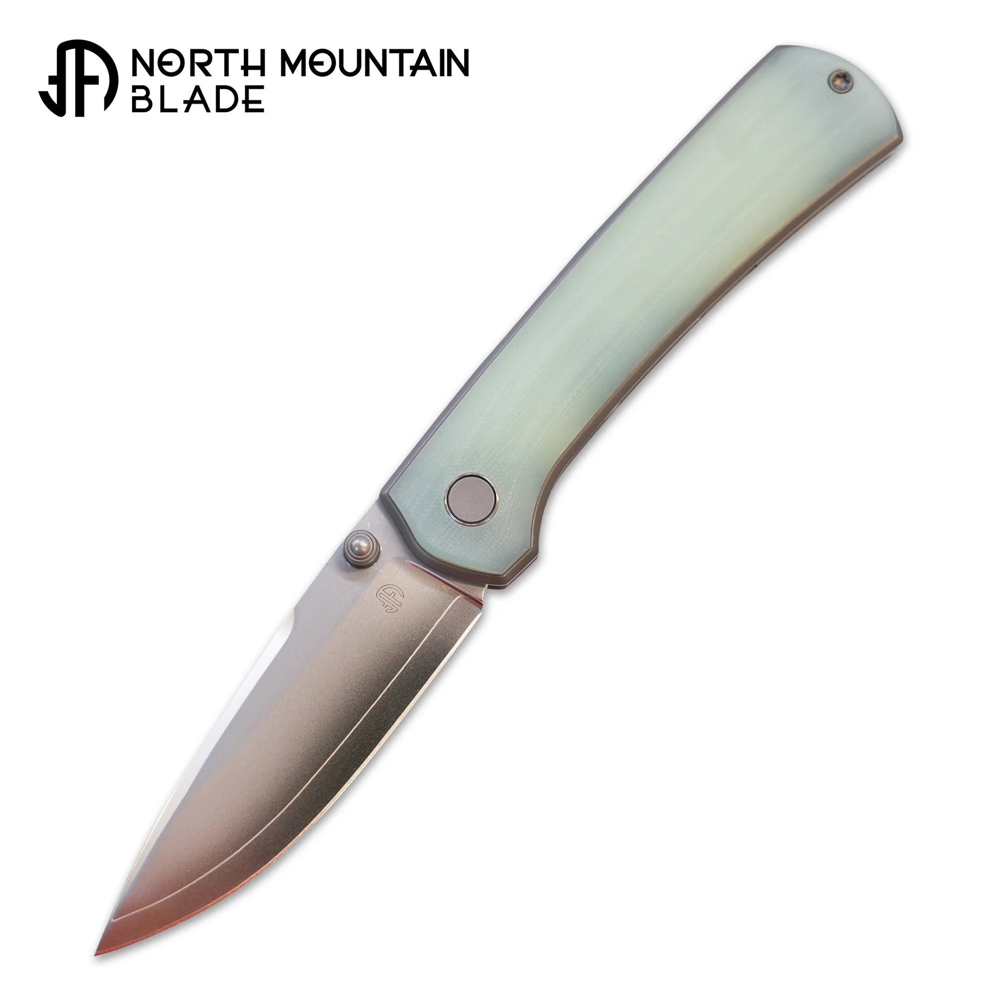 North Mountain Blade Ultra-JadeG10 front view folding knife