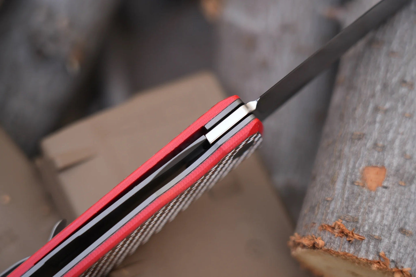 North Mountain Blade Kaiken-SliverCF-RedG10 detail view 5