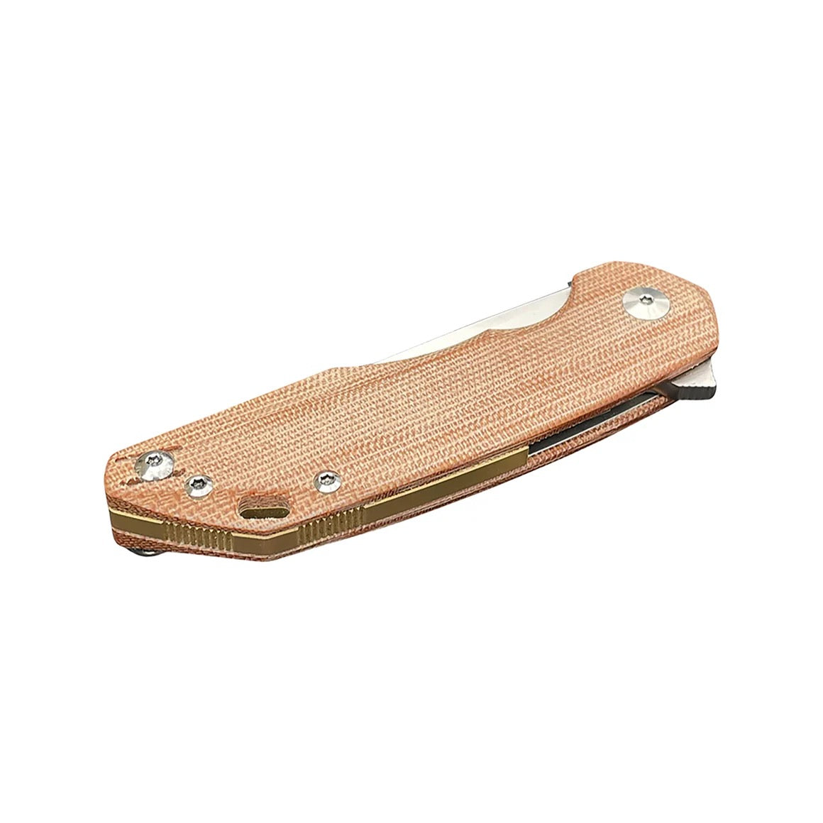 Giant Mouse ACE Corta 3.1in BÃ¶hler M390 Microclean Stainless Steel Natural Canvas Micarta Handle