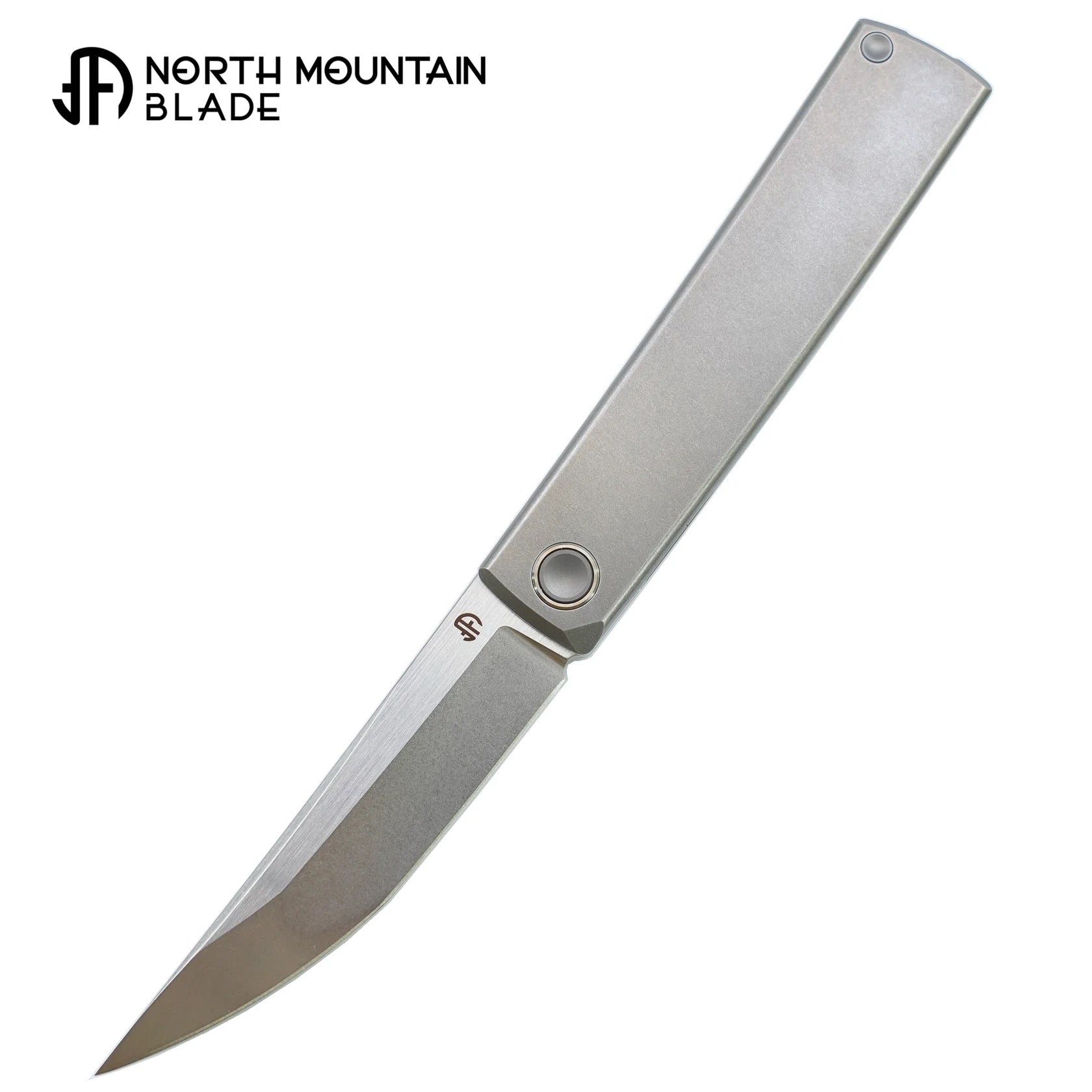 North Mountain Blade Kaiken-Ti-Flat folding knife front view image