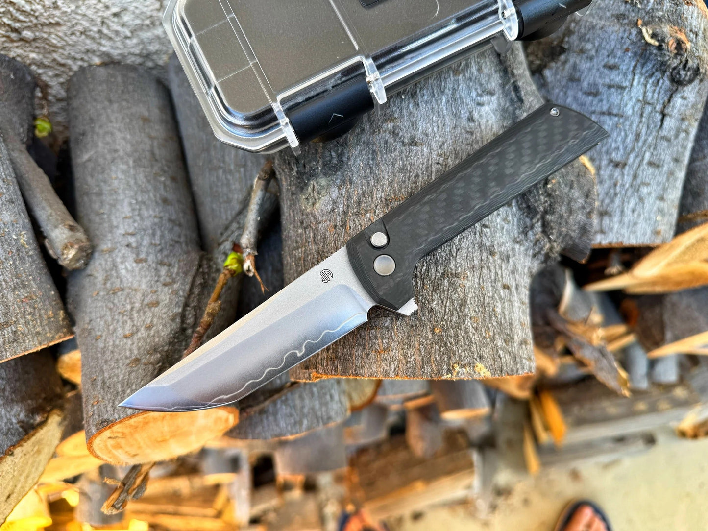 North Mountain Blade Chop 2 SLD-Magic San Mai Tanto Blade Carbon Fiber Handle