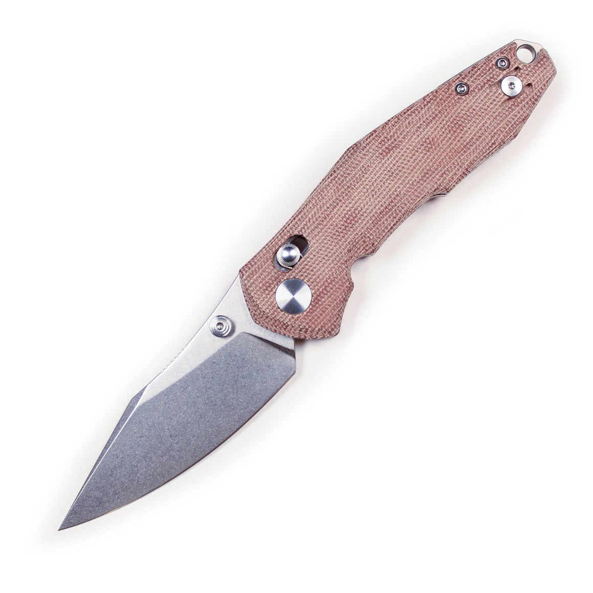 Giant Mouse ACE Nazca 3.15in Böhler M390 Microclean Stainless Steel Natural Canvas Micarta Handle