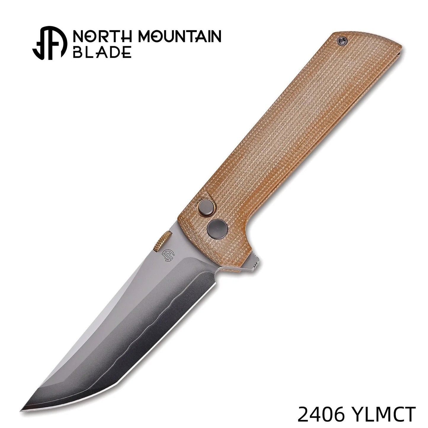 North Mountain Blade CHOP 2 – 3.5" SLD-MAGIC Blade, Brown Canvas Micarta 2406-YLMCT