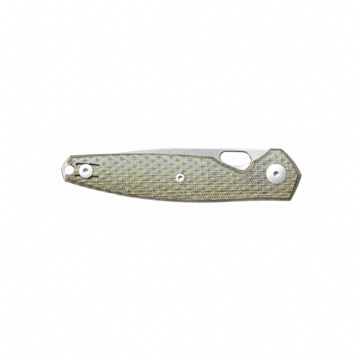 Giant Mouse ACE REO 3.32in Stonewashed CPM Magnacut Blade Green Canvas Micarta Handle