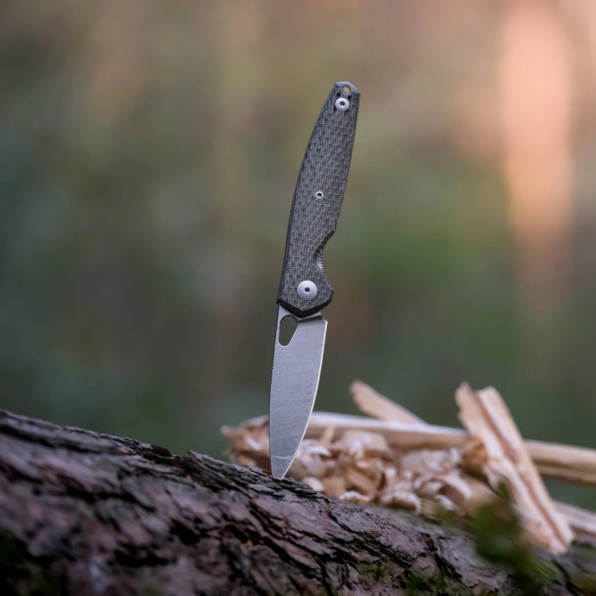 Giant Mouse ACE REO 3.32in Stonewashed CPM Magnacut Blade Green Canvas Micarta Handle