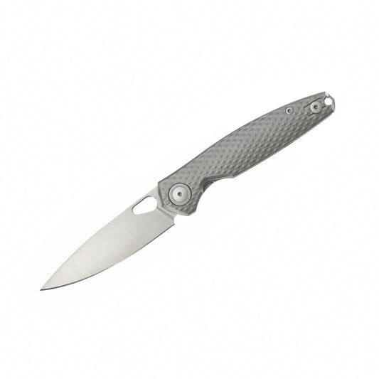 Giant Mouse ACE REO 3.32in Stonewashed CPM Magnacut Blade Textured Titanium Handle