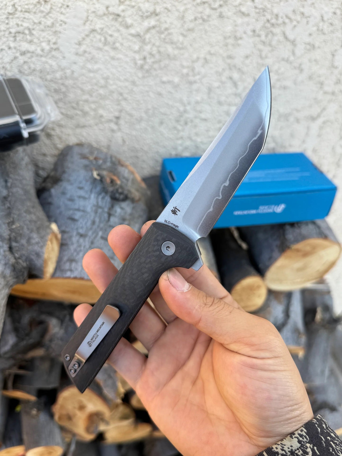 North Mountain Blade Chop 2 SLD-Magic San Mai Tanto Blade Carbon Fiber Handle