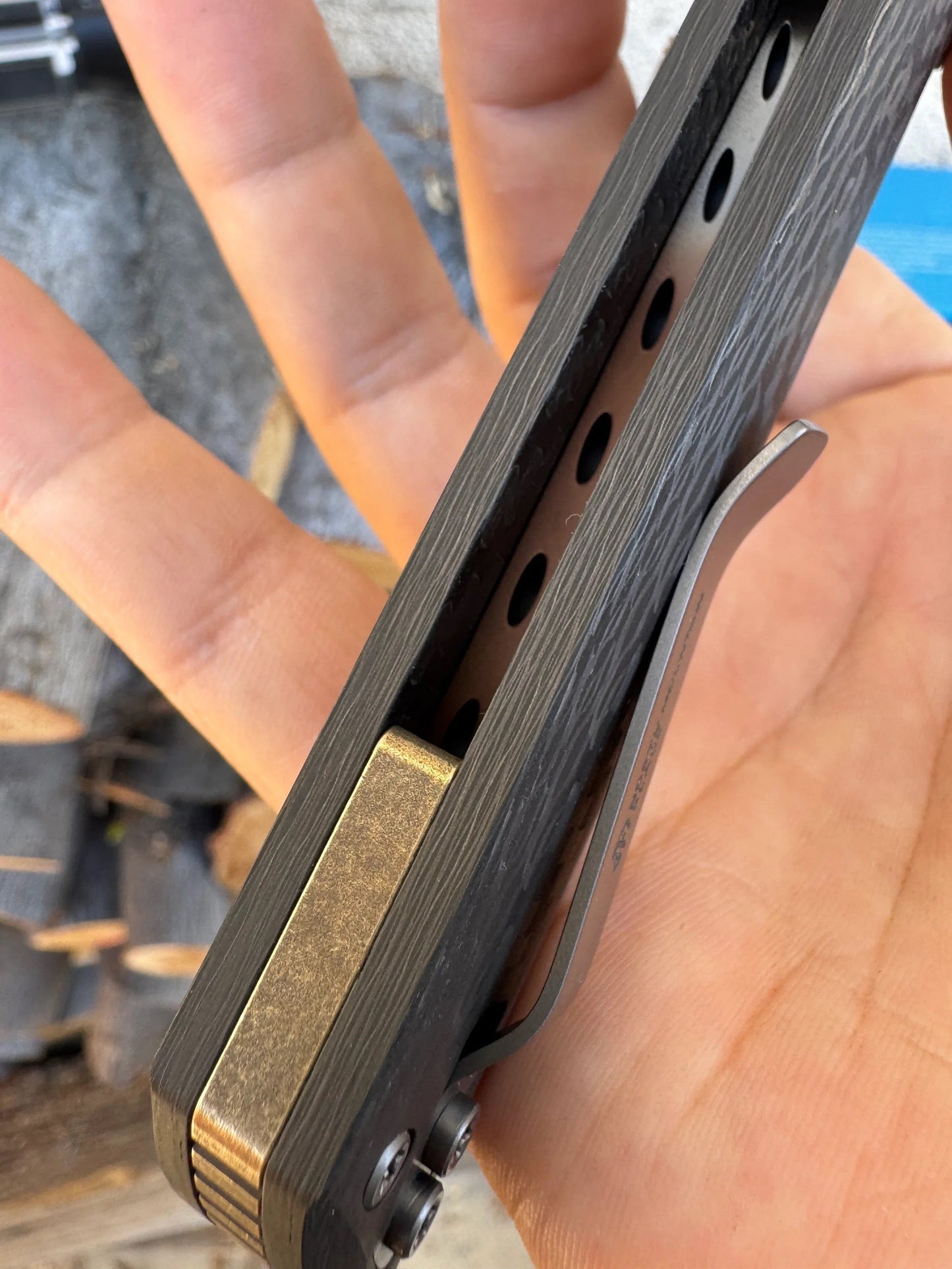 North Mountain Blade Chop 2 SLD-Magic San Mai Tanto Blade Carbon Fiber Handle