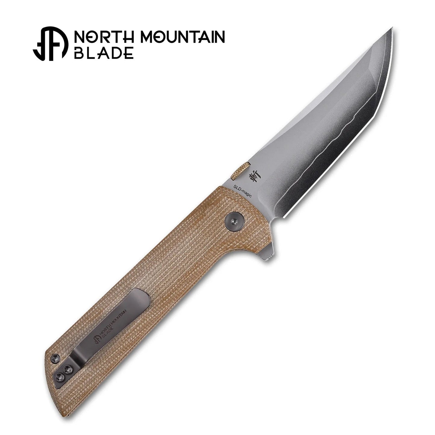 North Mountain Blade CHOP 2 – 3.5" SLD-MAGIC Blade, Brown Canvas Micarta 2406-YLMCT