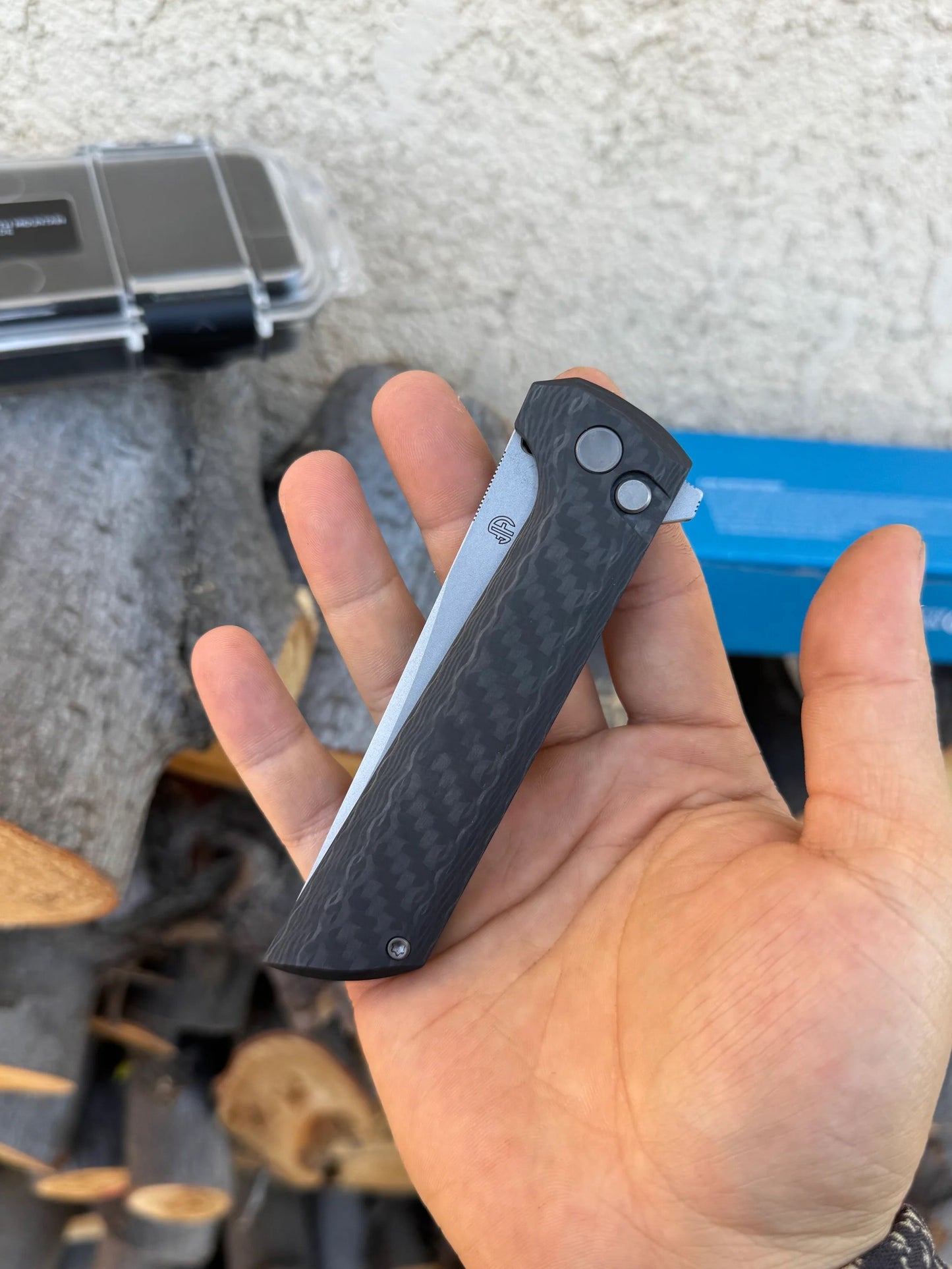 North Mountain Blade Chop 2 SLD-Magic San Mai Tanto Blade Carbon Fiber Handle
