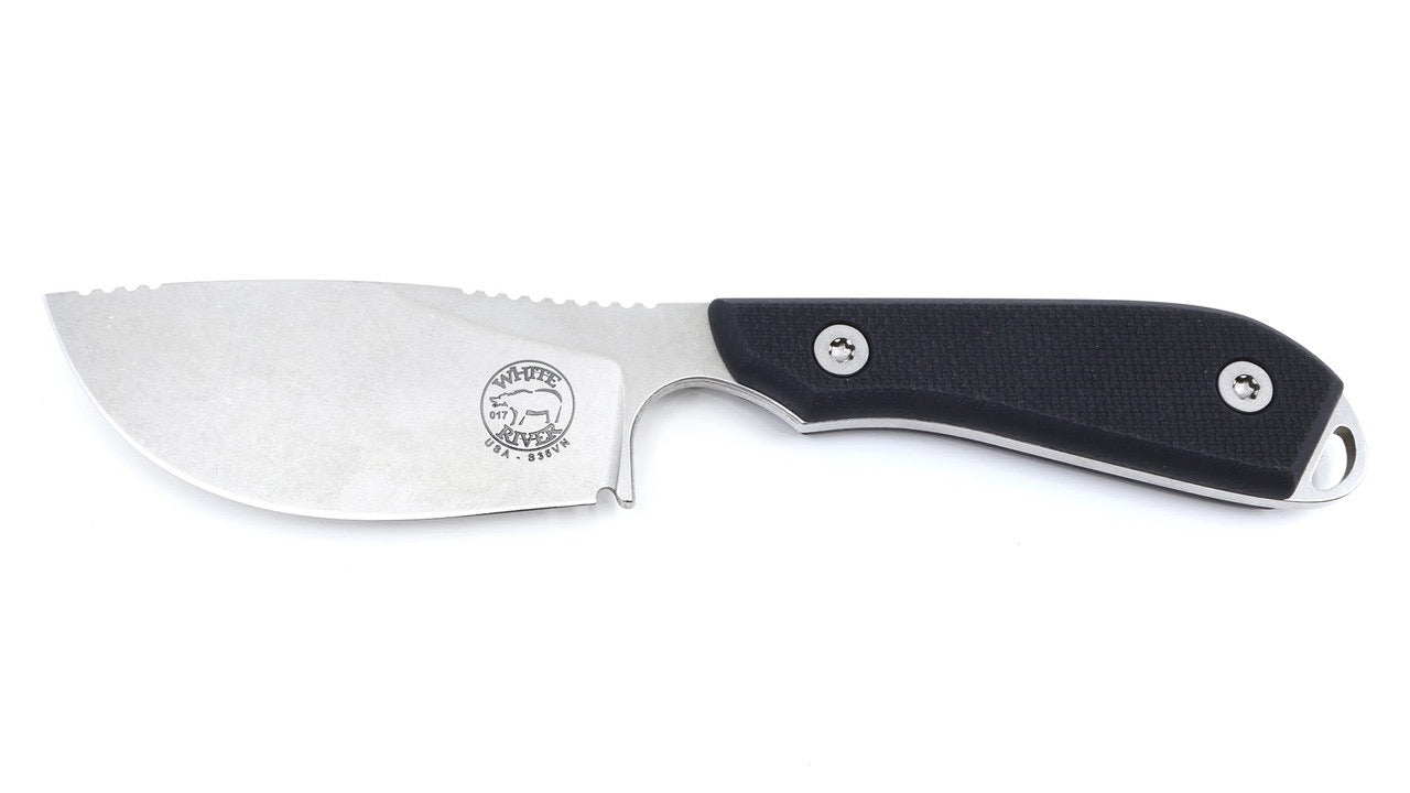 White River M1 Skinner Fixed Blade 3in S35VN Steel Black Textured G10 Handles