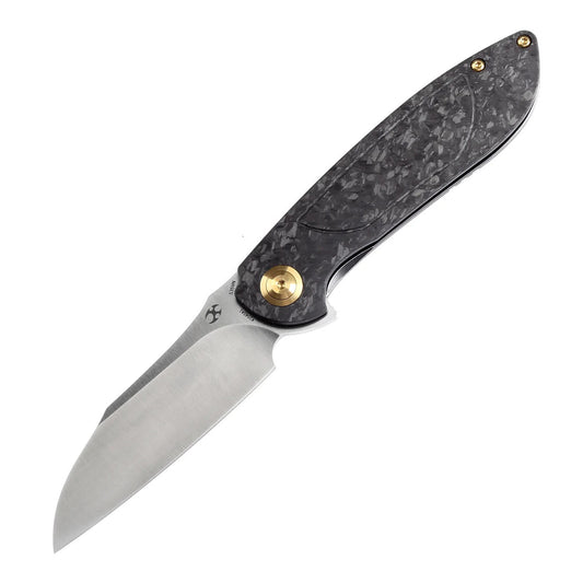 Kansept Prometheus 3.29in S35VN Satin Blade Twill Carbon Fiber Handle - K1040A1