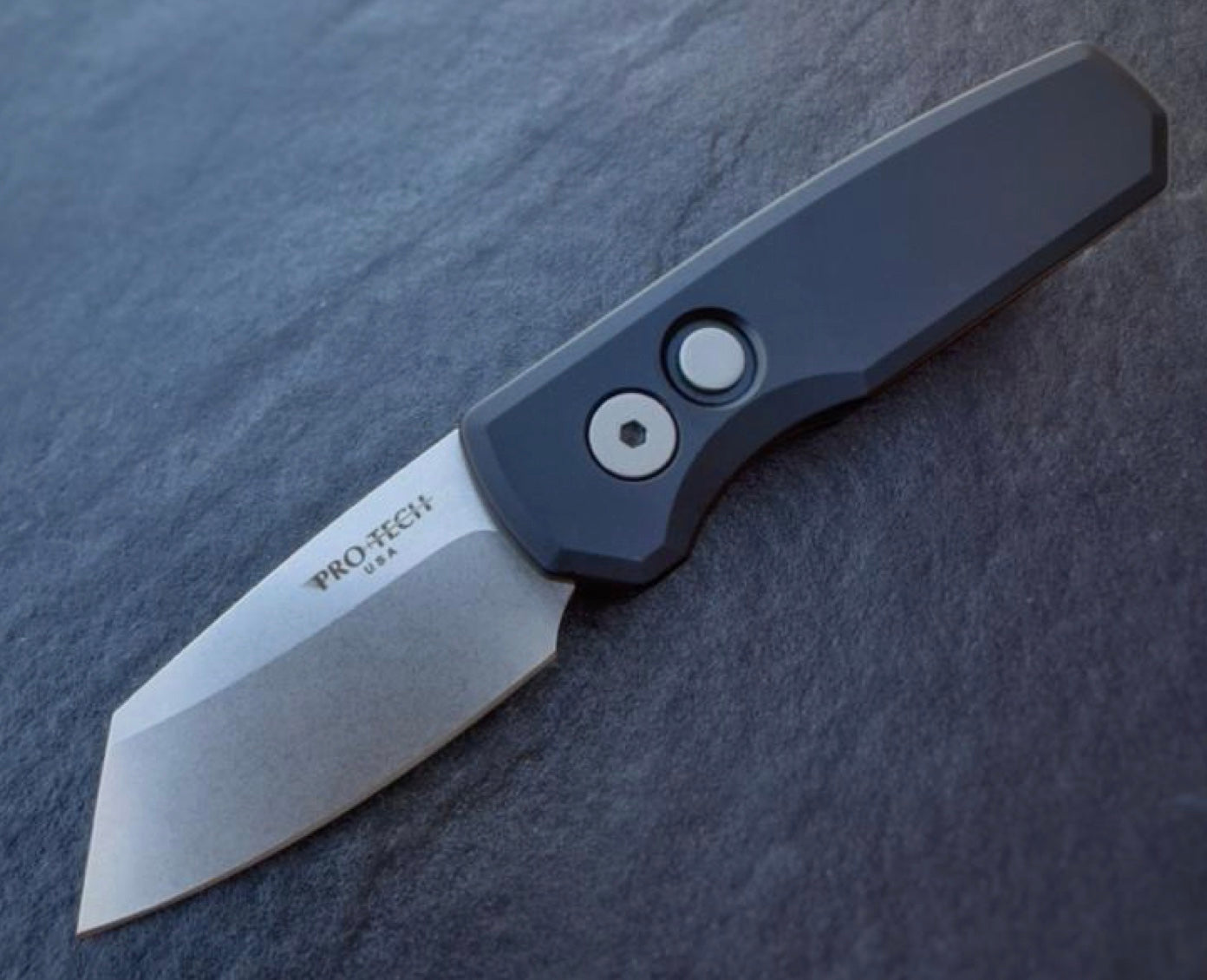 Pro-Tech Knives R5401 Runt 5 Folding Knife 1.94in MagnaCut Steel Blade Black Aluminum Handles