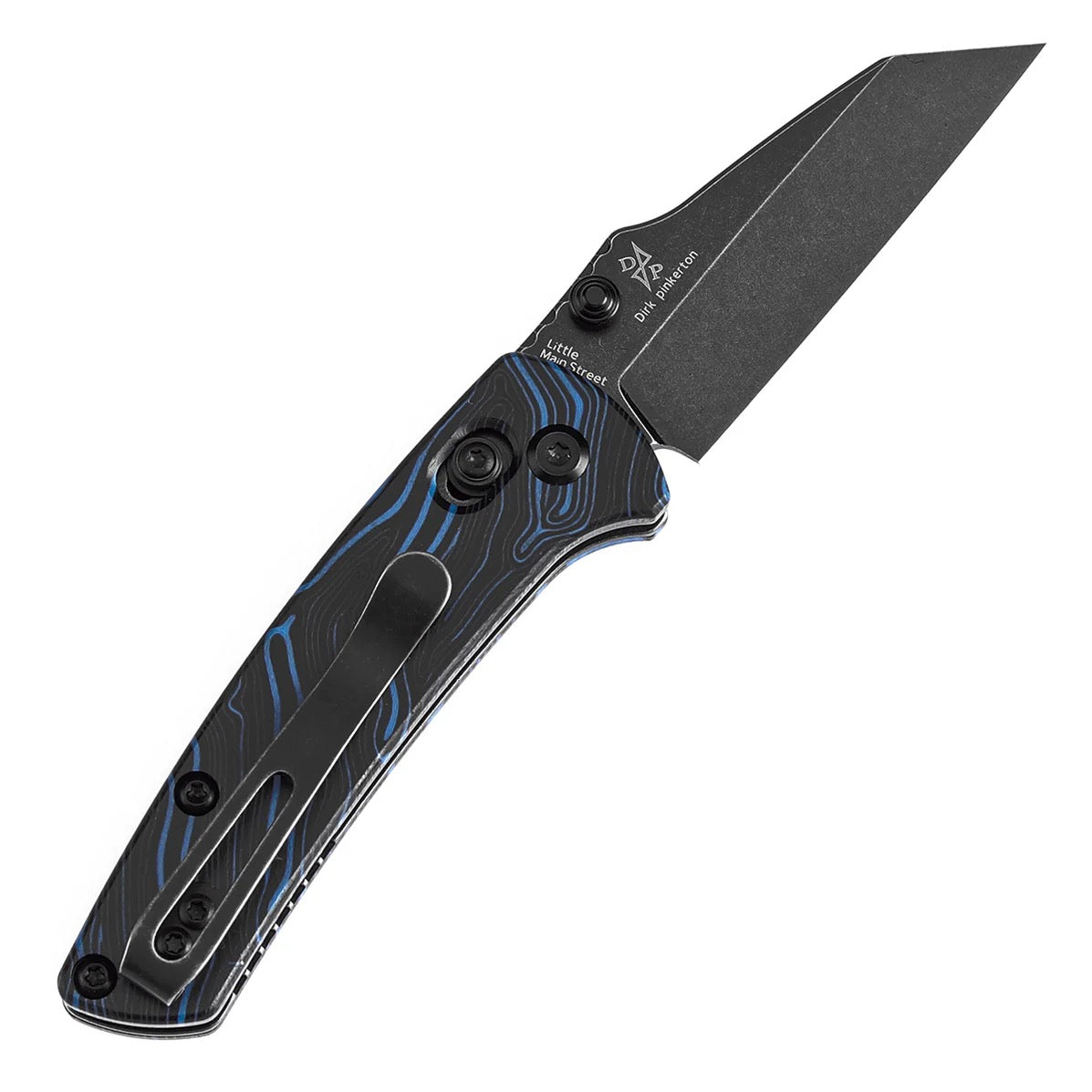 Kansept Little Main Street 2.26in 154CM Black Stonewashed Blade Blue/Black G-mascus - T2015V9