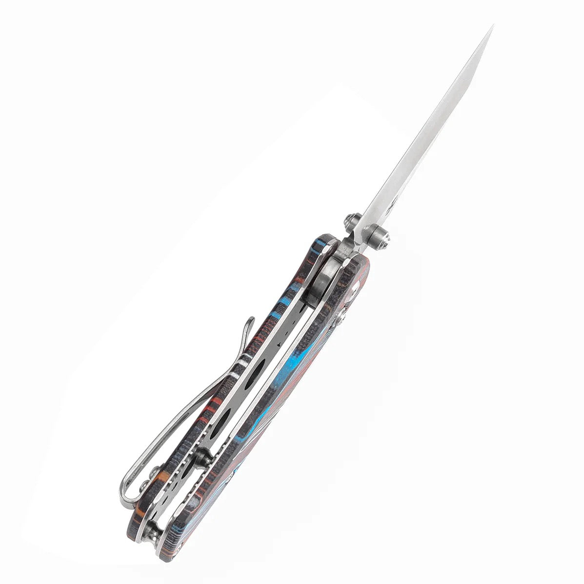Kansept Little Main Street 2.26in 154CM Satin Blade Multi-Colored G-mascus Handle - T2015V8