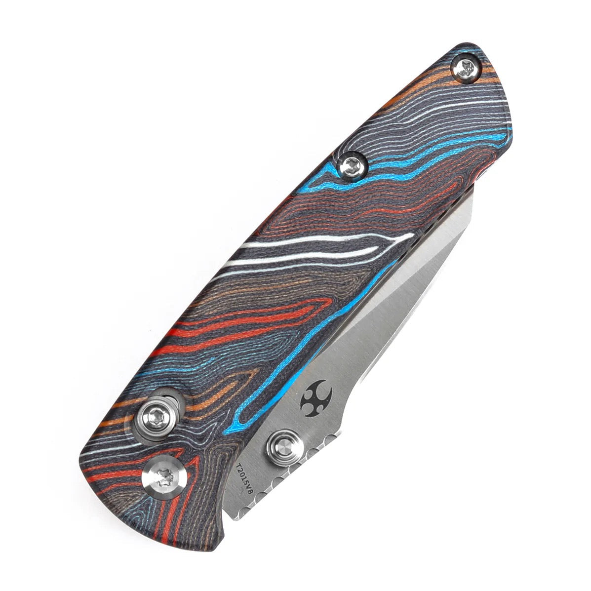 Kansept Little Main Street 2.26in 154CM Satin Blade Multi-Colored G-mascus Handle - T2015V8