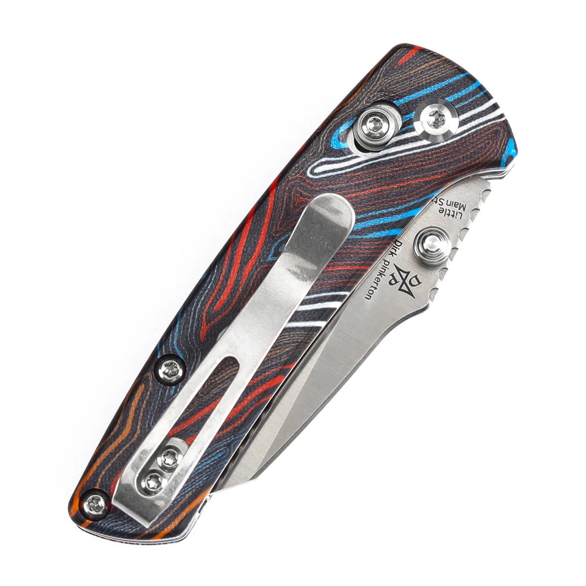 Kansept Little Main Street 2.26in 154CM Satin Blade Multi-Colored G-mascus Handle - T2015V8