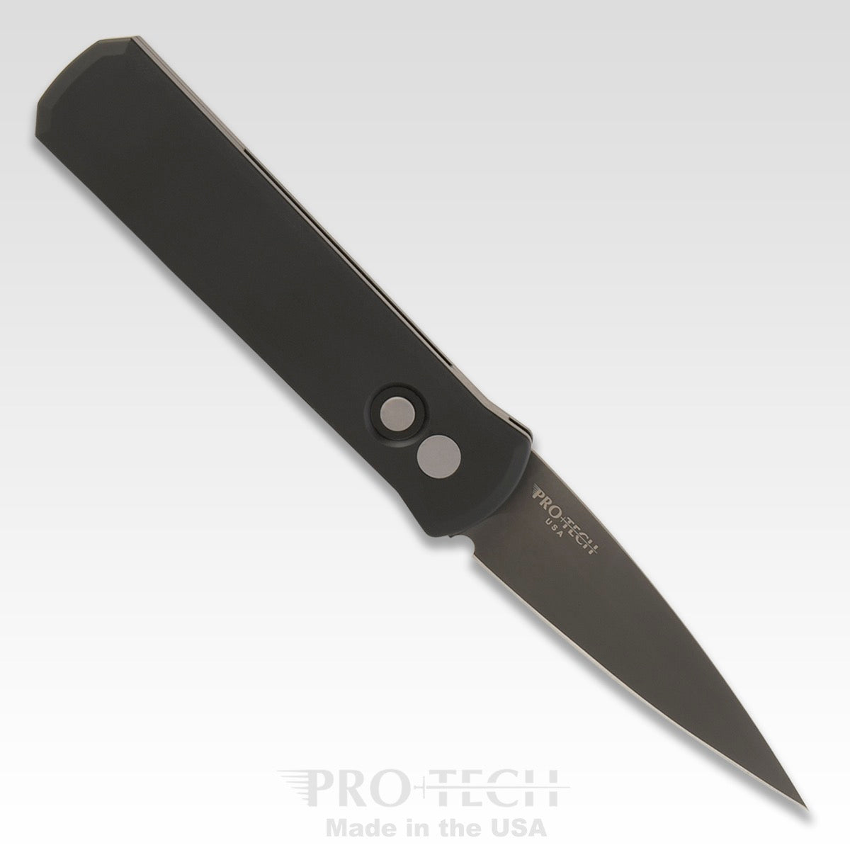 Pro-Tech LEFT HANDED Godson 3.15in Black Blade Aluminum Black Handle 721-LH