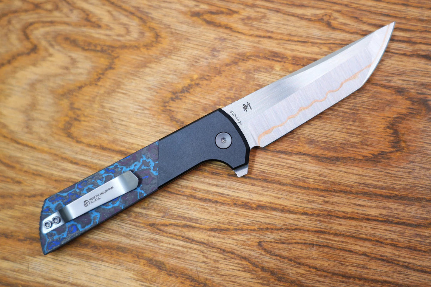 North Mountain Blade Chop 2 2407‑BLCF‑5 – Blue Galaxy Ceramic Carbon Fiber, 7075 Aluminum Frame