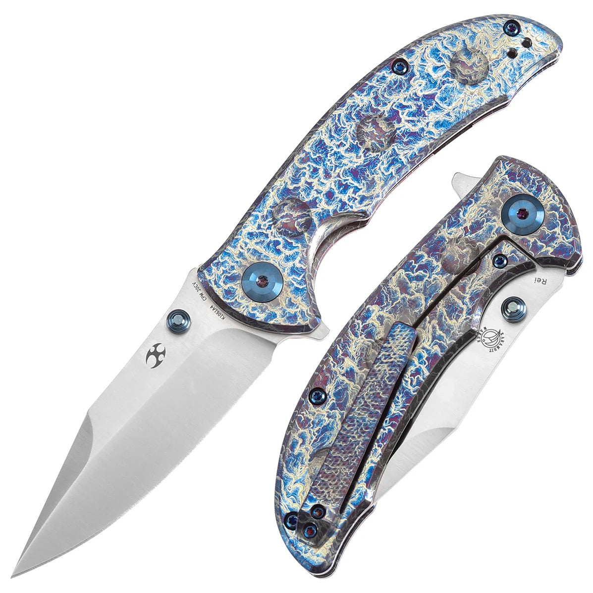 Kansept REI 3.14in 20CV Satin Blade Lighting Strike Titanium Handle - K1061A4
