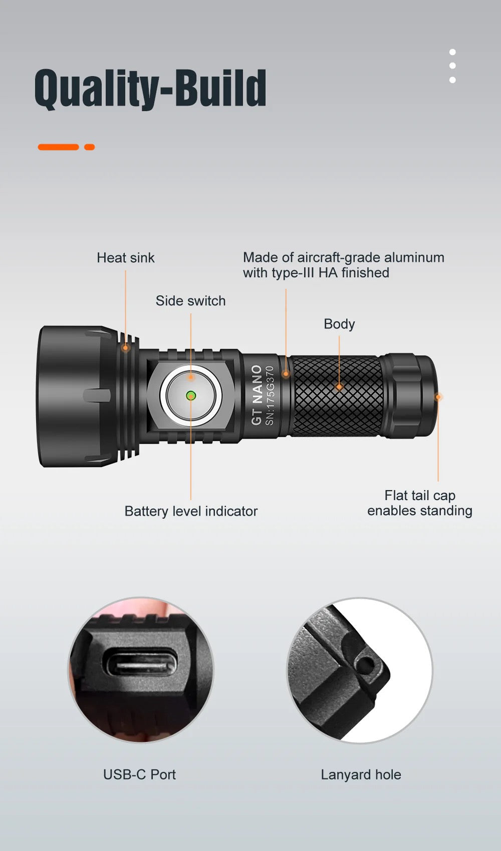 Lumintop GT Nano 3.0 compact EDC flashlight with included 10280 battery