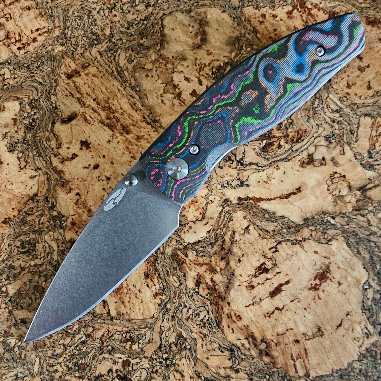 TRM Neutron 2 Framelock Folding Knife – 3.0″ CPM Magnacut Blade, 80’s Camo Carbon Fiber & Titanium Frame