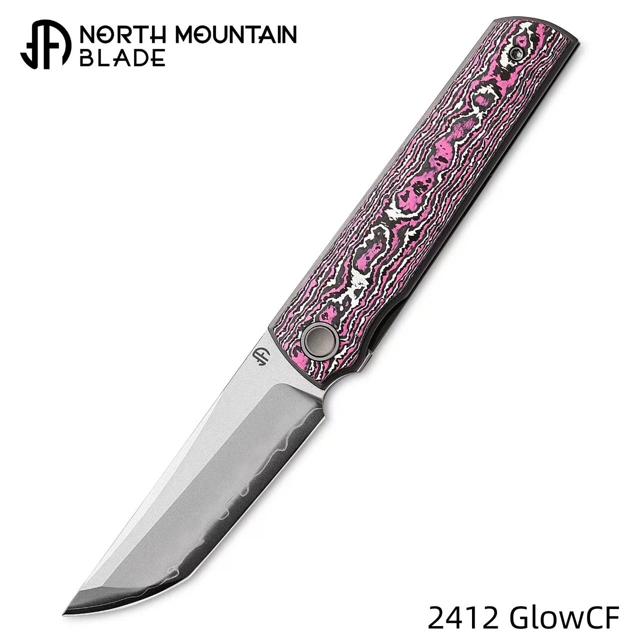 North Mountain Blade Chop 4 2412-GlowCF SLD-Magic Tanto Blade Fluorescent Carbon Fiber Handles