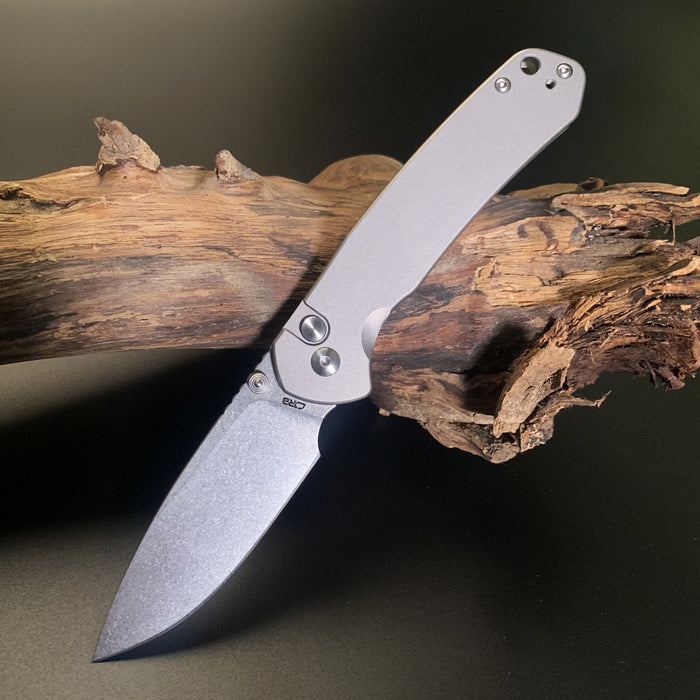 CJRB PYRITE 3.11in AR-RPM9 Powder Steel Blade Titanium Handle Folding Knife - J1925T
