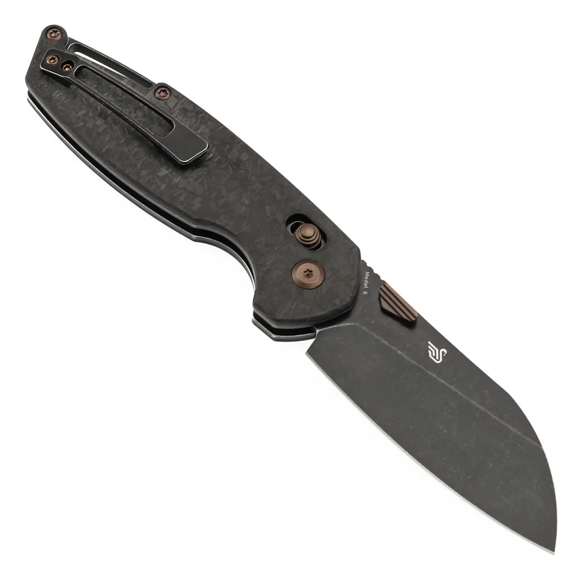 Kansept Model 6 K1022V1 – 3.1" CPM S35VN Blade, Shred Carbon Fiber Handle with Crossbar Lock (Nick Swan Design)