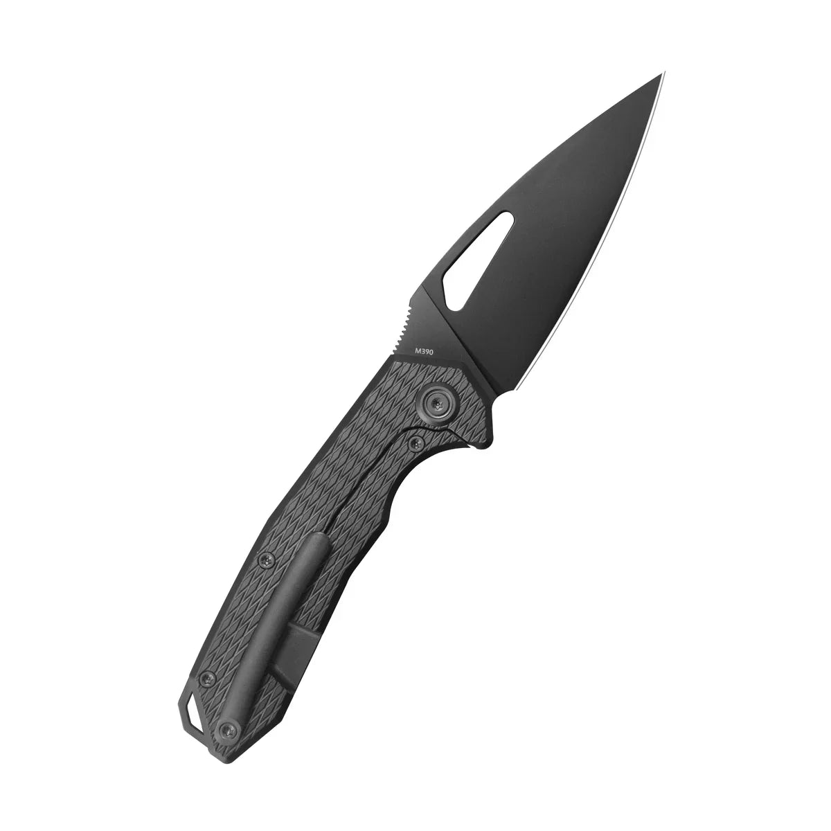 KB Coeus Outdoor Folding Knife 3.11" M390 Spear Point Blade DLC Titanium Handle KB286E