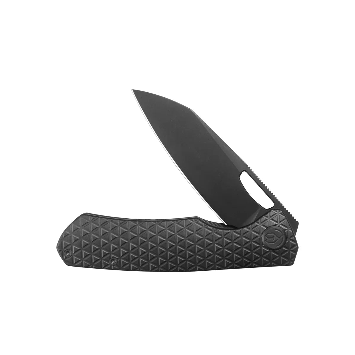 KB Socius Folding Knife 3.46" S90V Regular DLC Tanto Blade Titanium Triangle Milling Handle KB300C