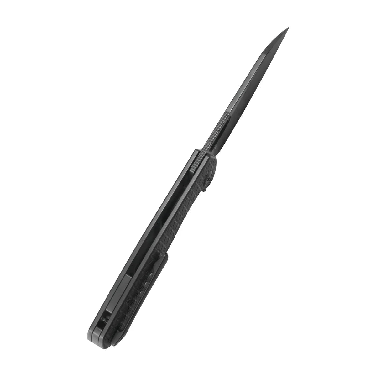 KB Socius Folding Knife 3.46" S90V Regular DLC Tanto Blade Titanium Triangle Milling Handle KB300C