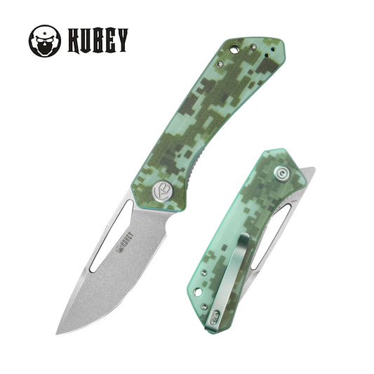 Kubey Knife Thalia 3.27" 14C28N Camo G10 KUB331K