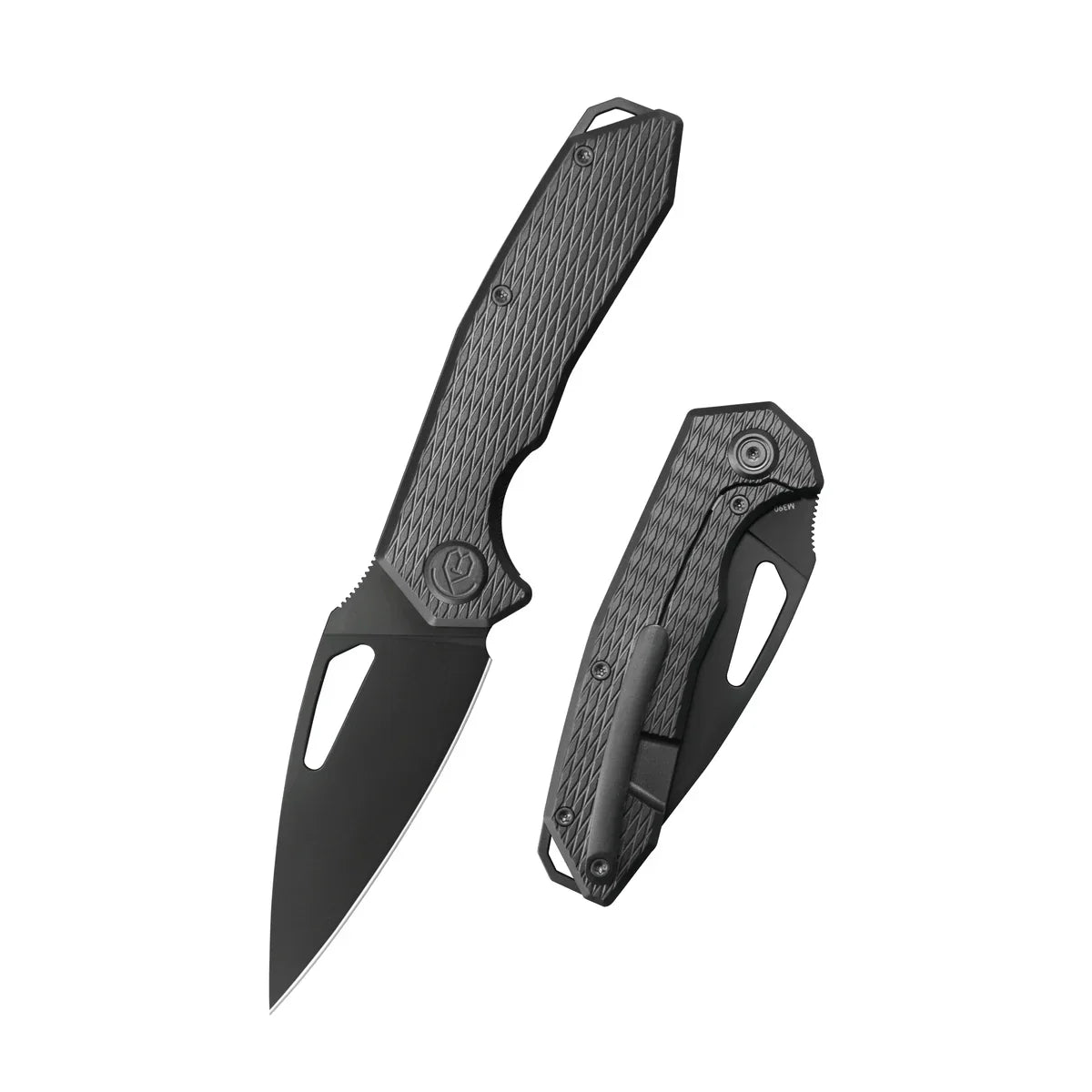 KB Coeus Outdoor Folding Knife 3.11" M390 Spear Point Blade DLC Titanium Handle KB286E