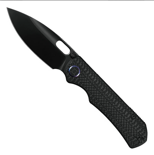 KUNWU VERTA EXCALIBUR BLACK CARBON FIBER Handle DLC Blade B709C-CF2D