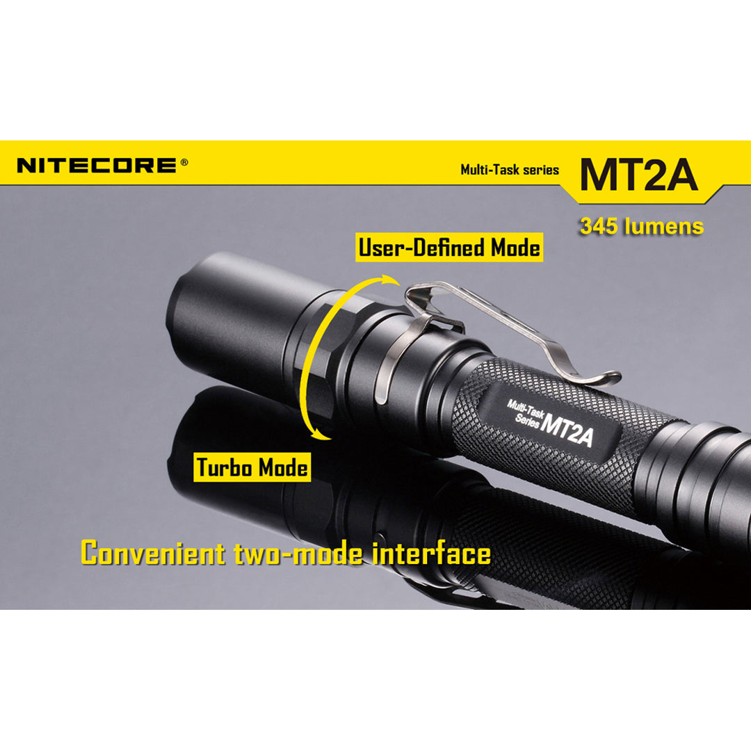 NiteCore Multi Task Series MT2A 345 Lumen 2 x AA CREE XP-G LED Flashlight