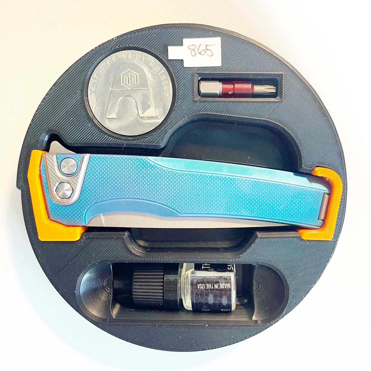 MachineWise Sonora S90V Lightwashed Blade Titanium Electric Blue Diamond Textured Handle