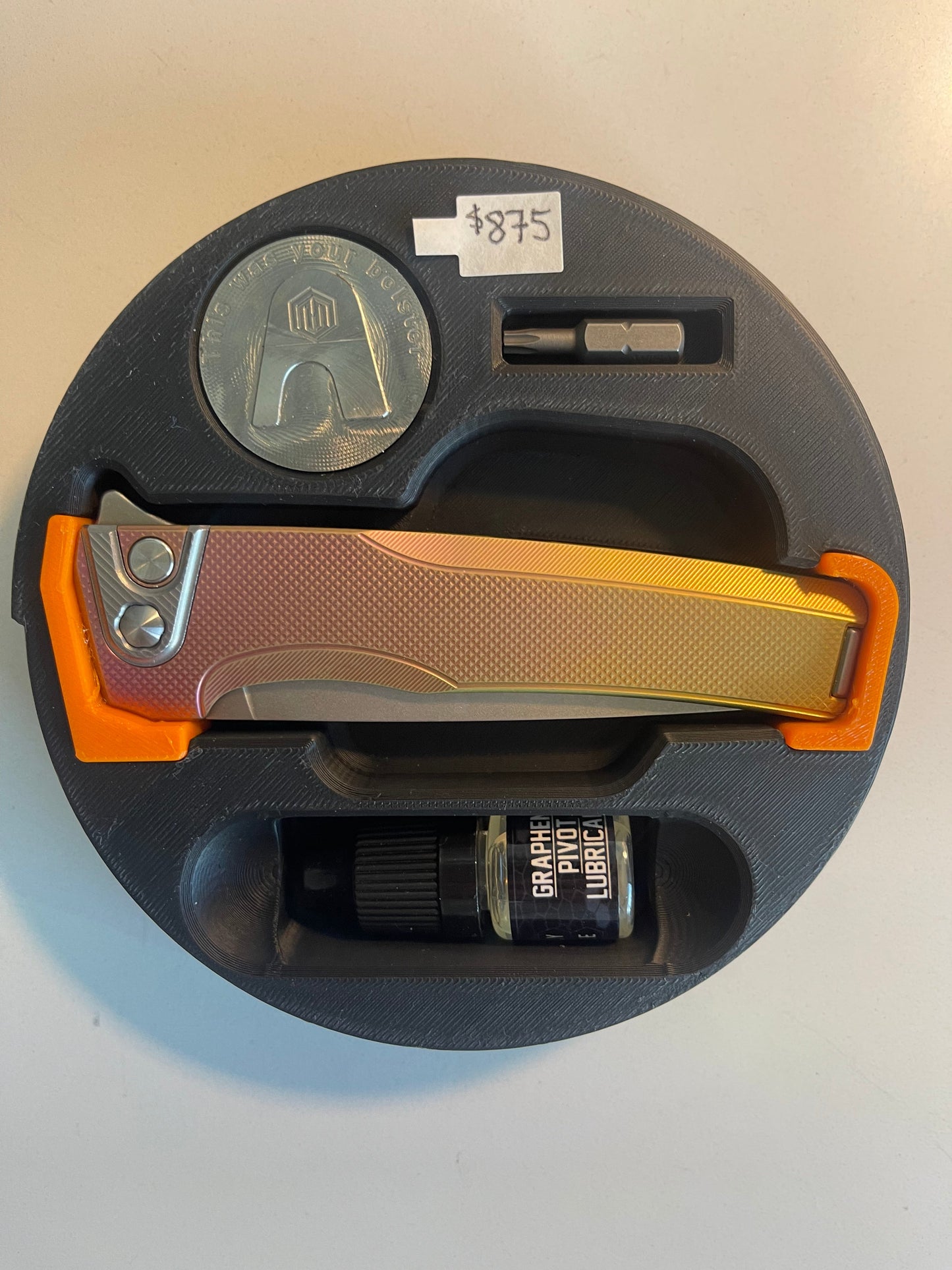 MachineWise Sonora S90V Lightwashed Blade Titanium Sunset Fade Diamond Textured Handle