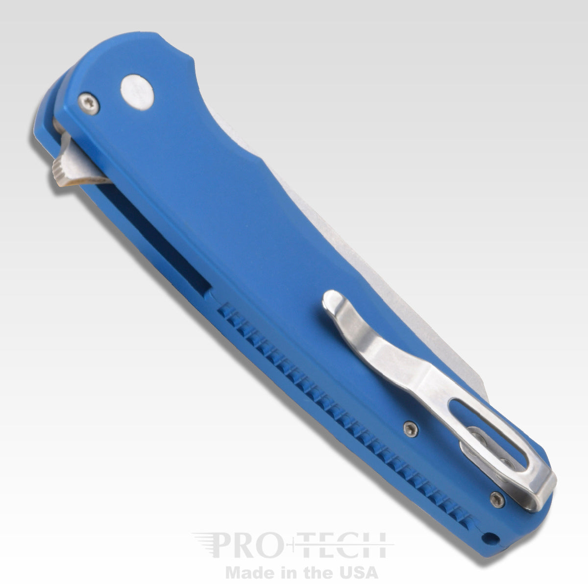 Pro-Tech Knives Malibu Folding Knife 3.25in 20cv Steel Blade Blue Handles - 5201-Blue
