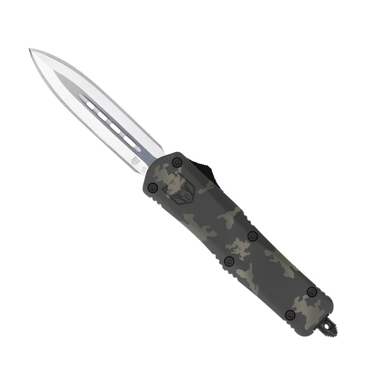 CobraTec Medium FS-3 Multicam Cerakote Black Pocket Knife 3in D2 Steel Blade