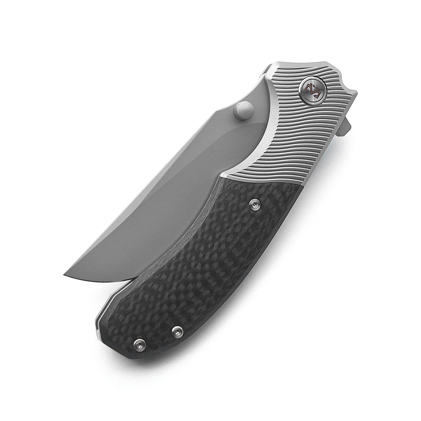 Miguron Centurion Folding Knife 3.5" S90V Sandblasted Blade Titanium & Carbon Fiber MGR-609CBK
