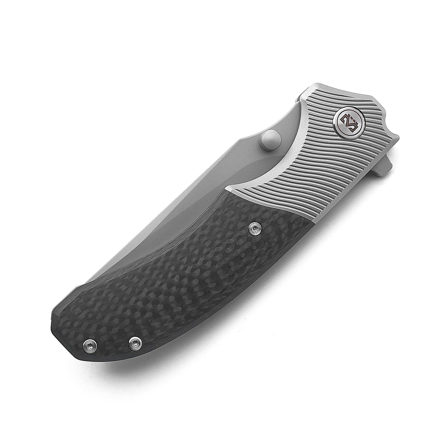 Miguron Centurion Folding Knife 3.5" S90V Sandblasted Blade Titanium & Carbon Fiber MGR-609CBK