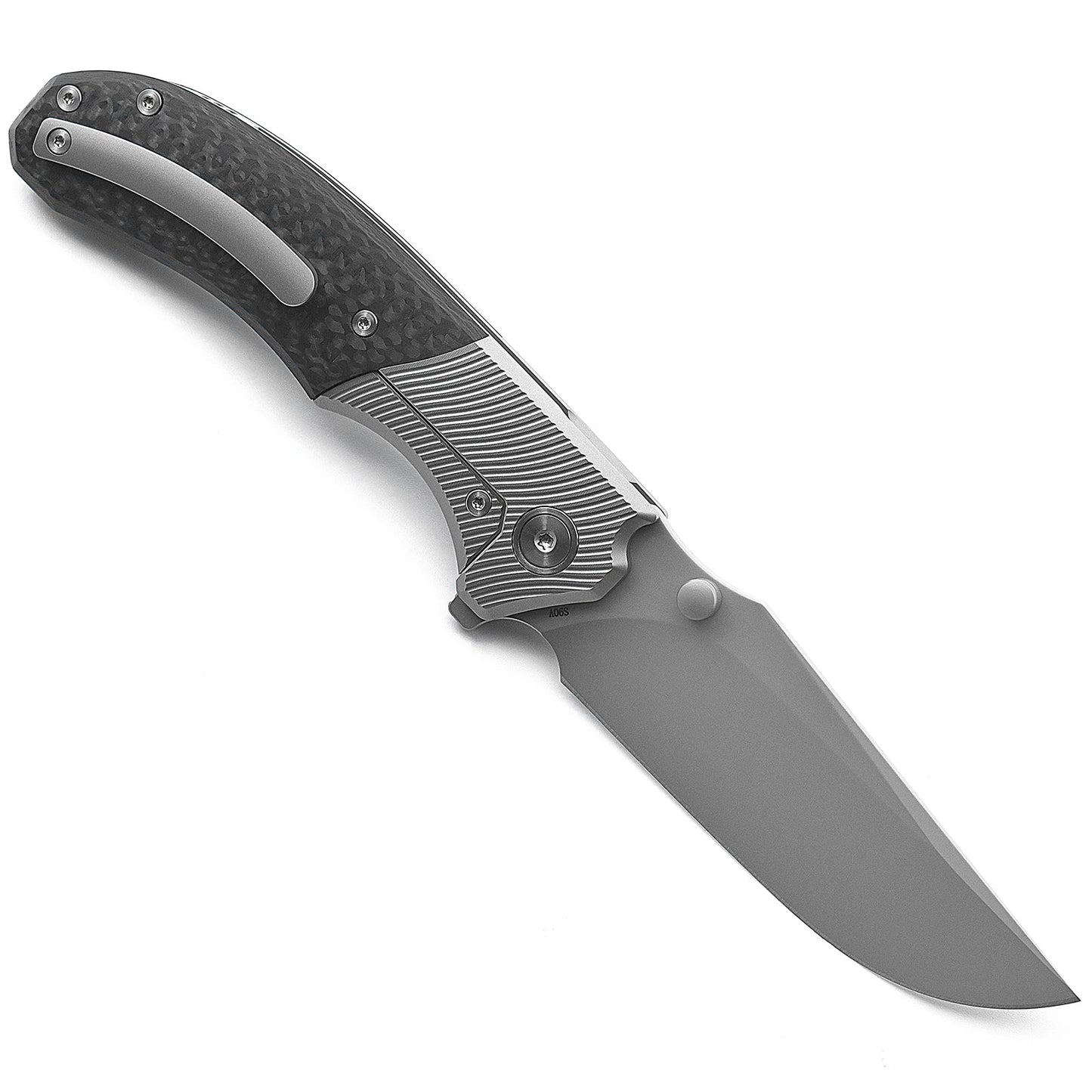 Miguron Centurion Folding Knife 3.5" S90V Sandblasted Blade Titanium & Carbon Fiber MGR-609CBK