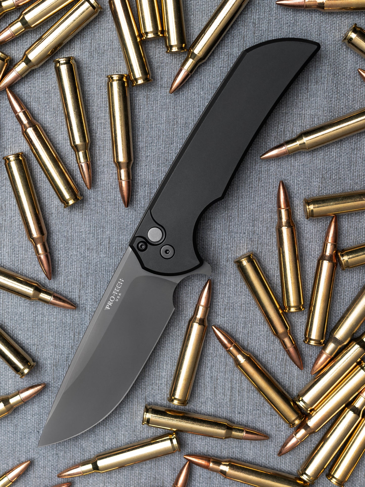 Pro-Tech Mordax Folding Knife - DLC Black Magnacut Blade, Smooth Black Handle | EDC Tactical Knife | MX103