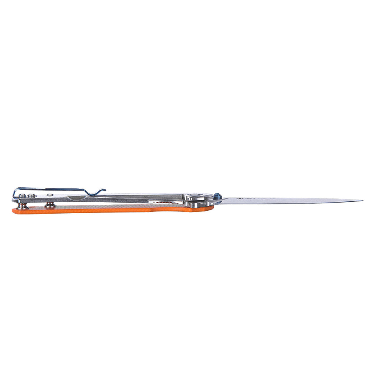 Ruike P801-J Framelock Folding Knife 3.46" Stonewash 14C28N Orange G-10/Stainless Steel Handles