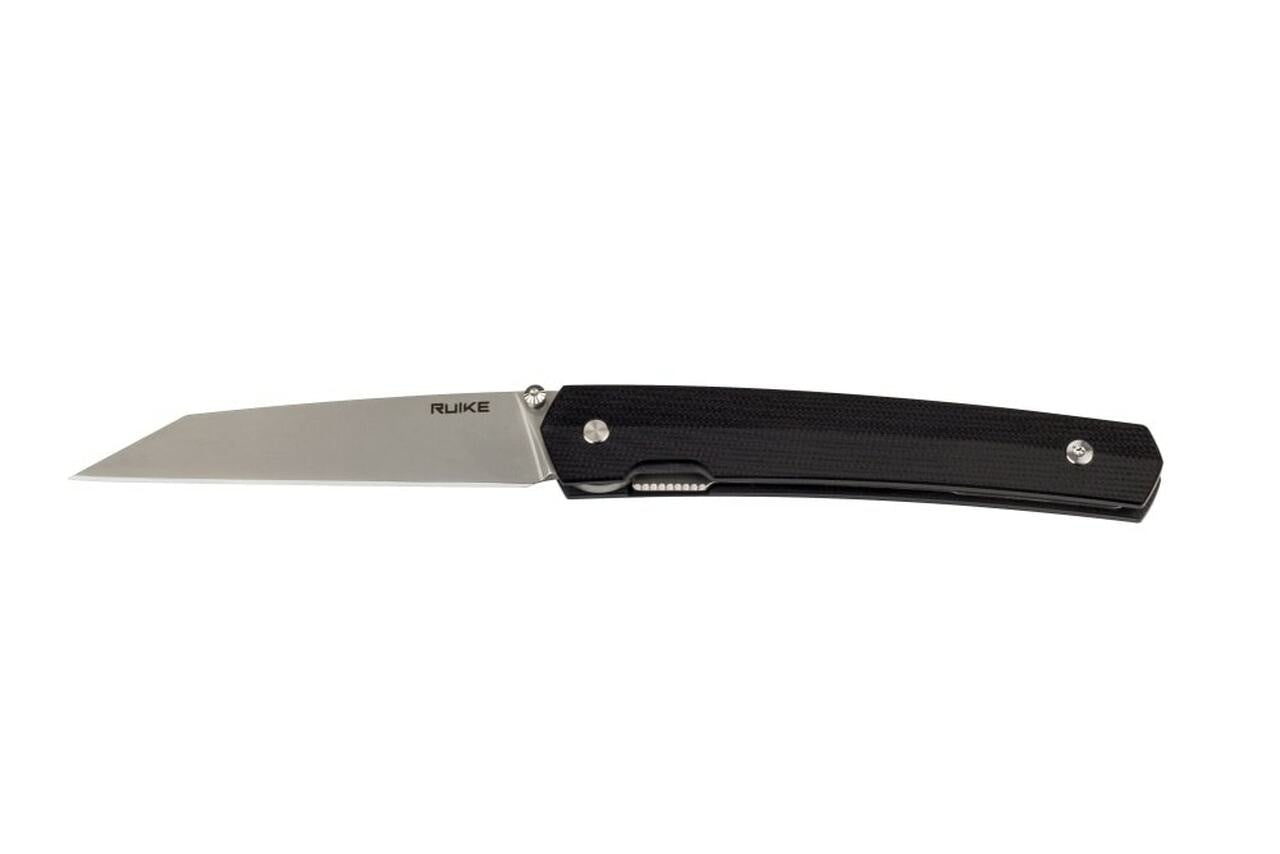 Ruike P865 Folding Knife 3.58" Bead-Blast 14C28N Black G-10 Handles Liner Lock